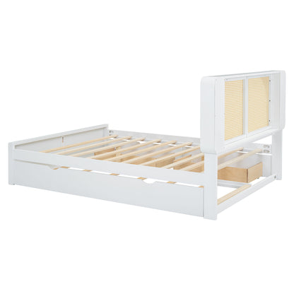 Headboard Bed With 2 Drawers And Trundle