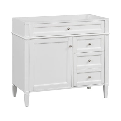Bathroom Vanity Without Top Sink, Modern Bathroom Storage Cabinet With 2 Drawers And A Tip-Out Drawer