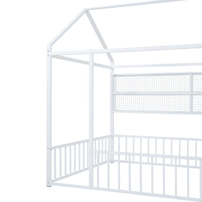 House Frame With Fence And Shelves