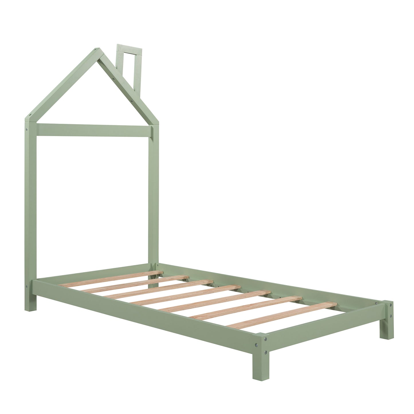 Platform Bed With House Shaped Headboard