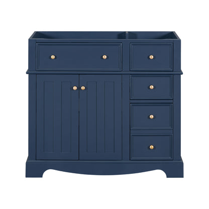 Vanity Without Basin Sink, Frame Bathroom Storage Cabinet, Freestanding Vanity With 3 Drawers & Adjustable Shelf