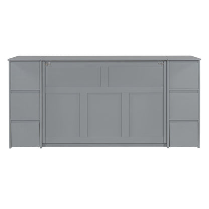 Murphy Bed With Drawers, Cabinets, And USB Ports
