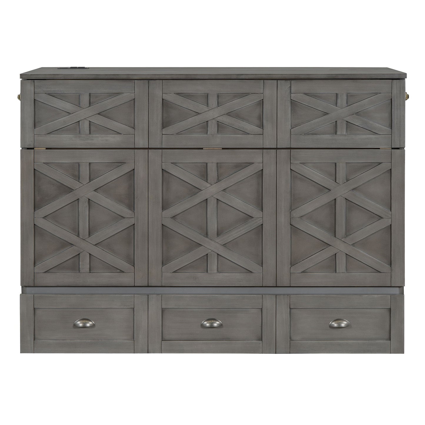 Murphy Bed With Large Drawers And USB Ports