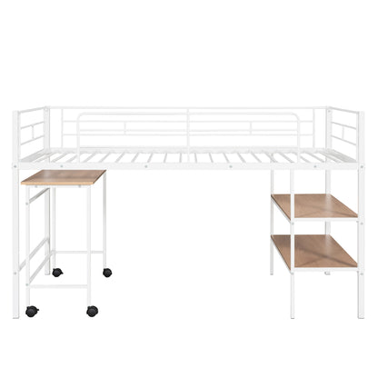 Loft Bed With Desk And Shelves