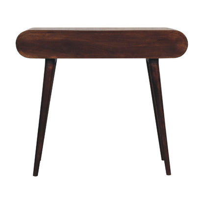 Curved Edge Console Table - Walnut