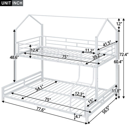 Sturdy Frame House Bunk Bed
