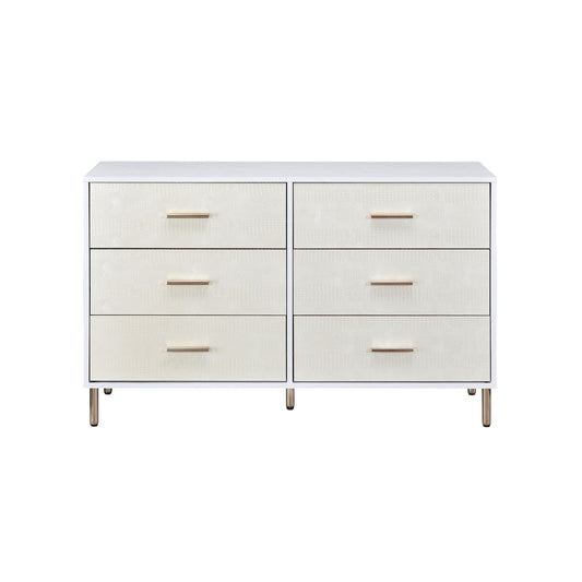Myles - Dresser - White Champagne / Gold