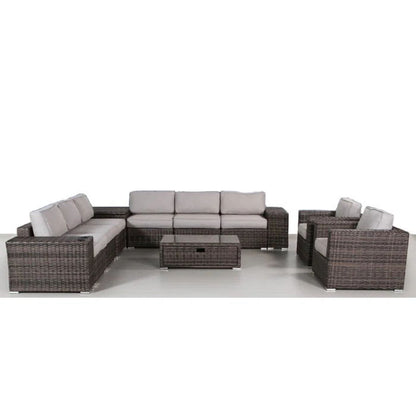 Stylish Rattan Wicker Person Seating Group With Premium Sunbrella Cushions Perfect For Outdoor Entertaining