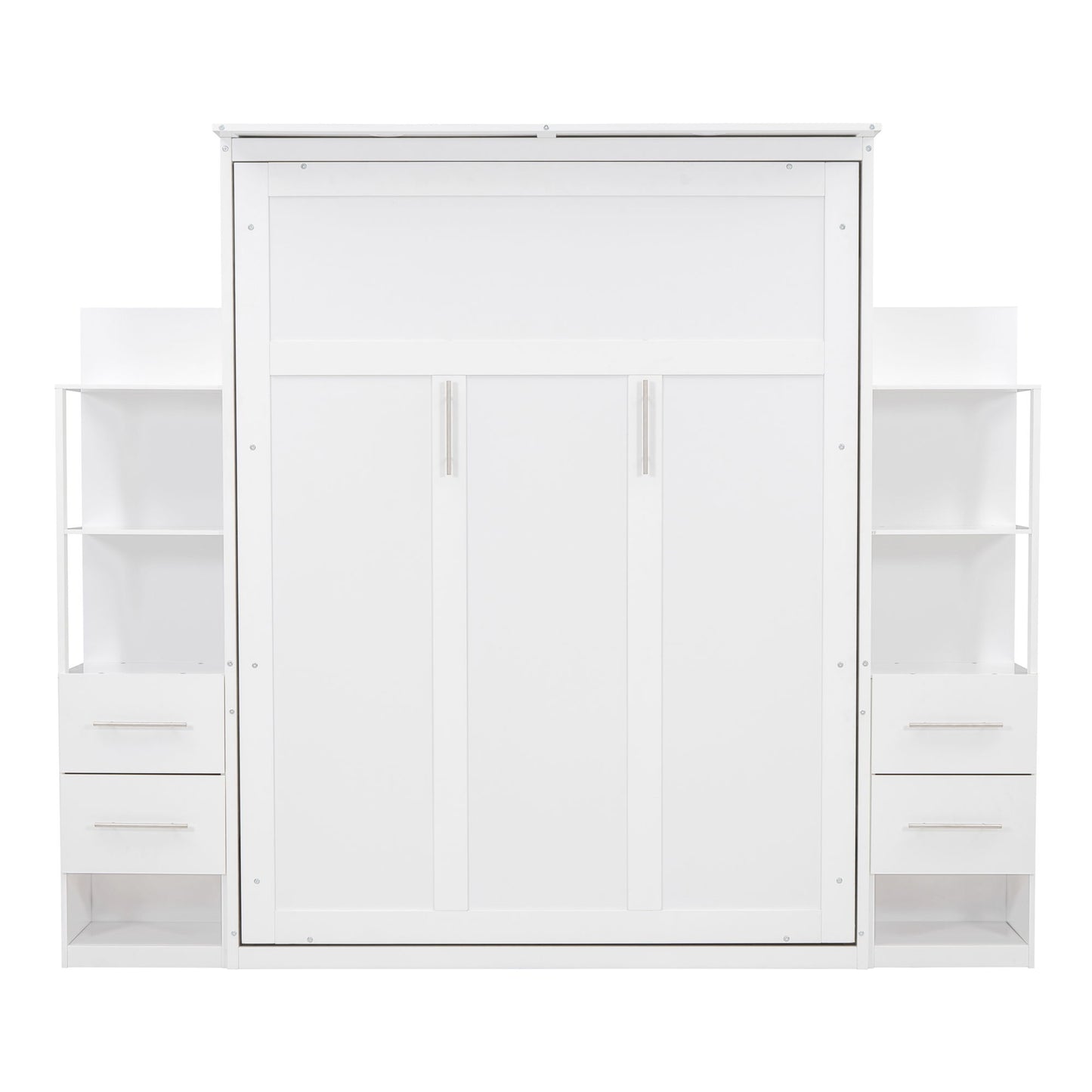Murphy Wall Bed With Shelves, Drawers And LED Lights