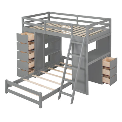 Bunk Bed With LED Light And USB Ports