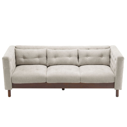 Upholstered Sofa Modern 3 Seater Sofa Couch With Tufted Design For Living Room
