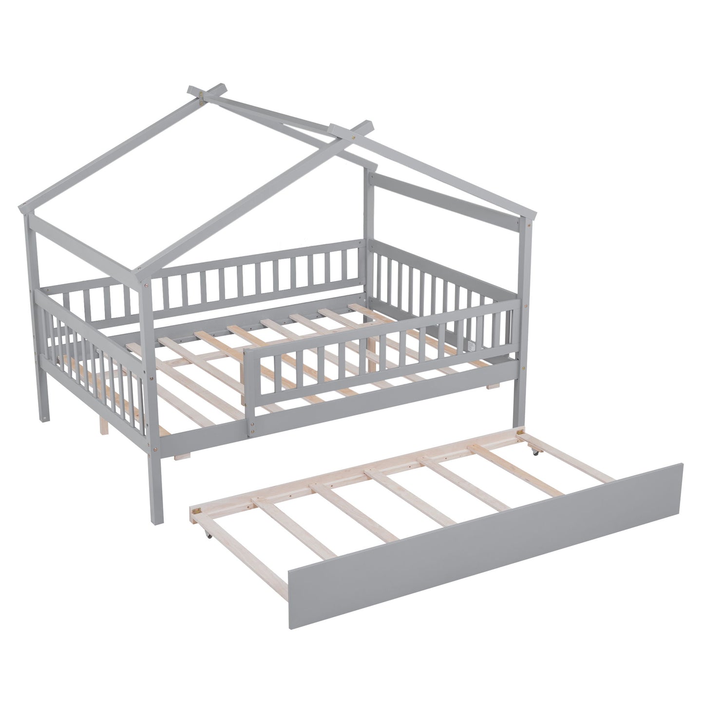 Creativity House Bed With Twin Size Trundle