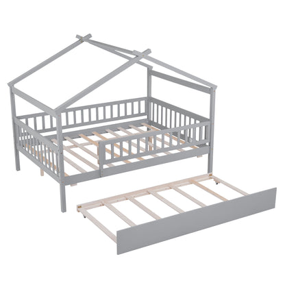 Creativity House Bed With Twin Size Trundle
