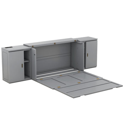Murphy Bed With Shelves, Cabinets And USB Ports