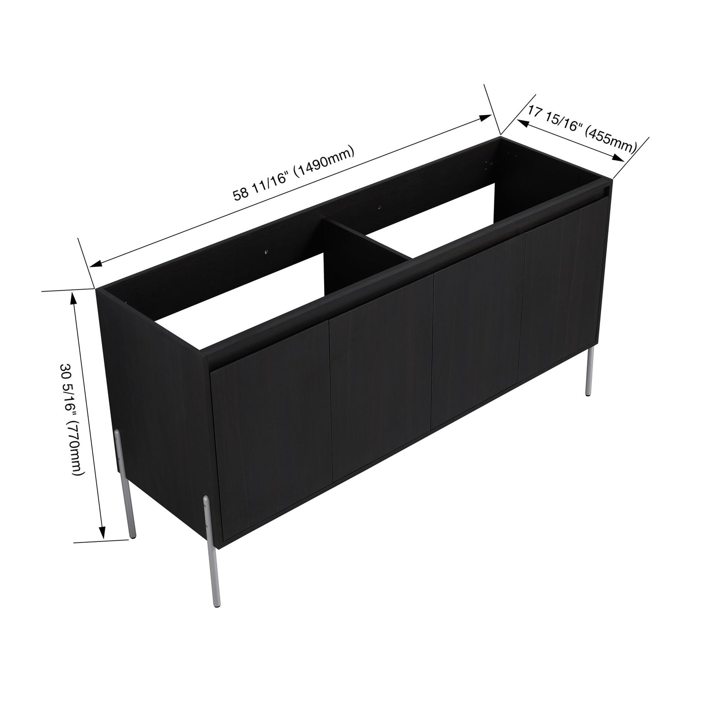 Freestanding Bathroom Vanity & Soft Close Cabinet Doors