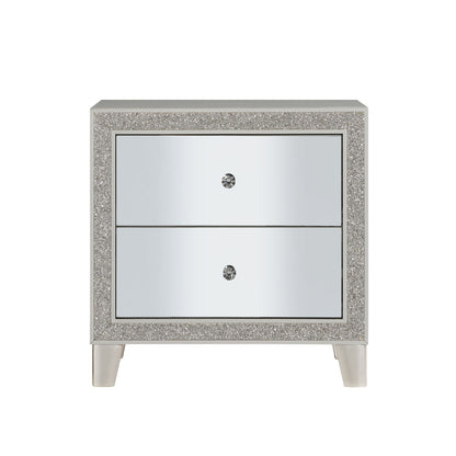 Sliverfluff - Mirrored Nightstand - Champagne
