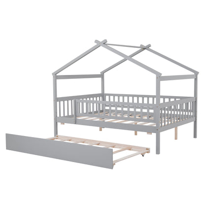Creativity House Bed With Twin Size Trundle