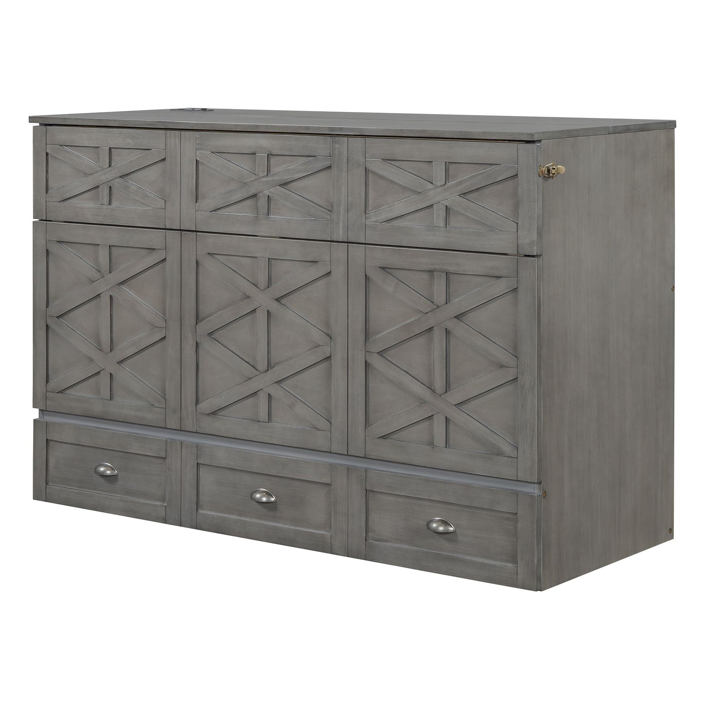 Murphy Bed With Large Drawers And USB Ports