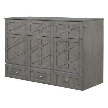 Murphy Bed With Large Drawers And USB Ports