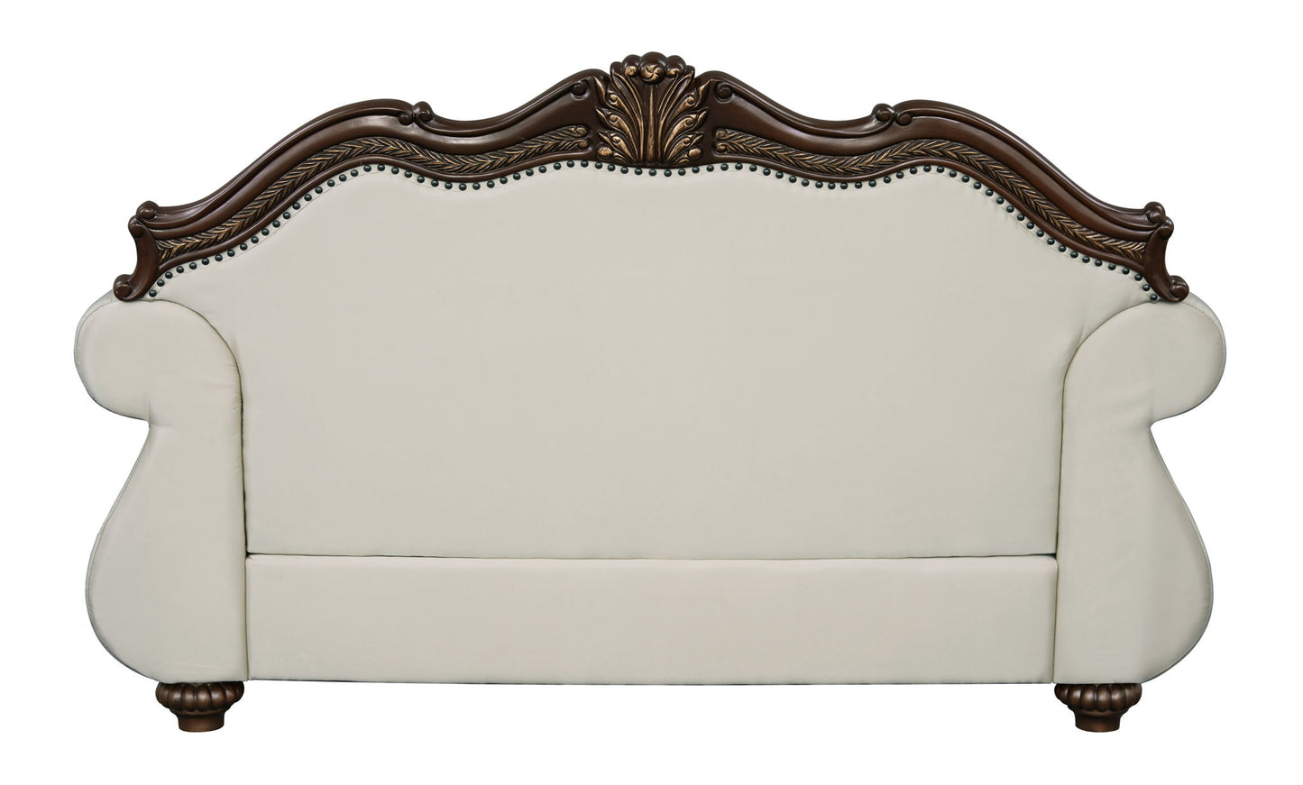Pierce - Loveseat With 3 Pillows - Beige / Cherry