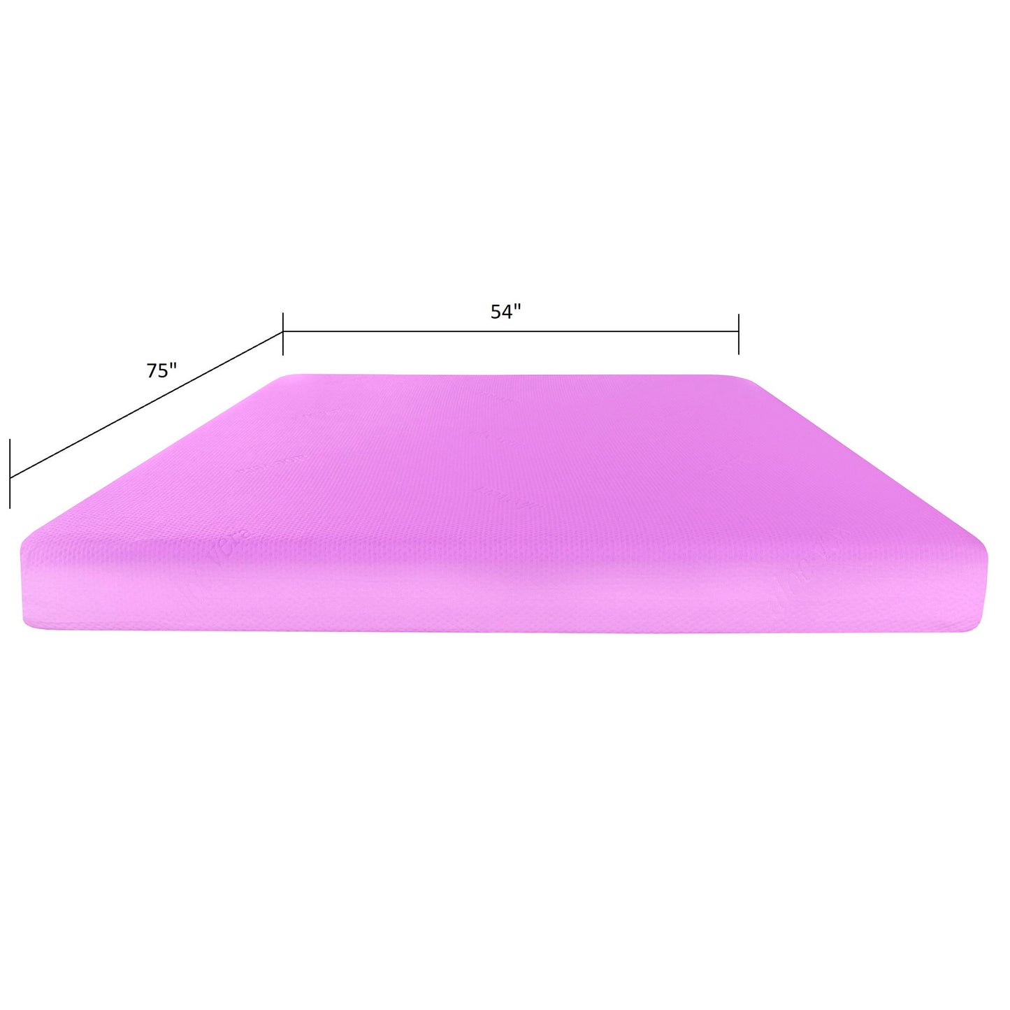 6" Full Size Gel Memory Foam Mattress In A Box With Aloe Vera Cover - Pink