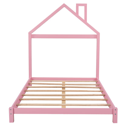 Platform Bed With House Shaped Headboard