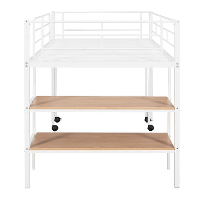 Loft Bed With Desk And Shelves